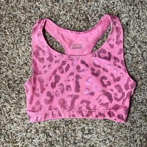 Justice Active Pink Leopard Sports Top
